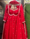 Nsr 874 Heavy Faux Georgette With Embroidery Work Readymade Suits